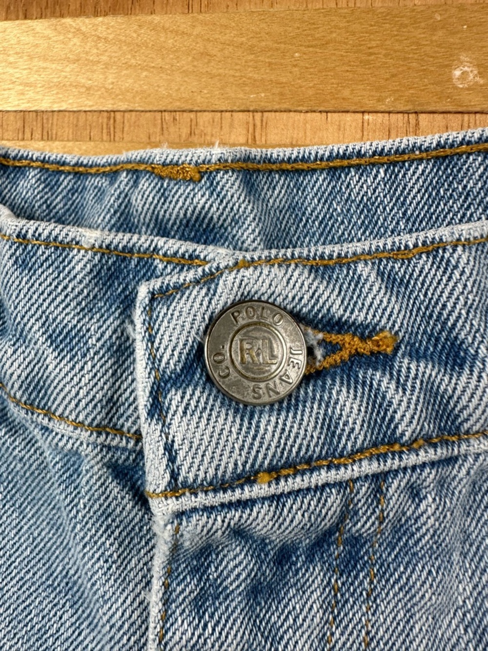 Vintage Polo Jeans Co. Ralph Lauren Denim Shorts - Light Wash - Size 8 - Picture 7 of 9